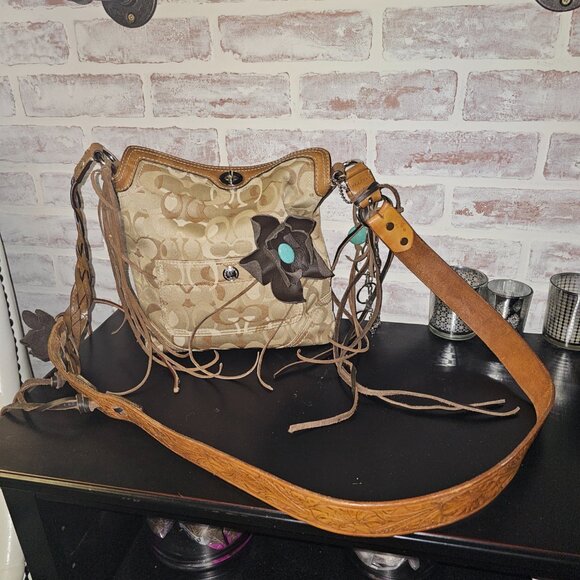 Coach upcycled crossbody handbag purse - Picture 3 of 8